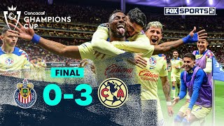 🐐03🦅 ¡Golpe de KO de América a Chivas  Concacaf Champions Cup [upl. by Boyse]