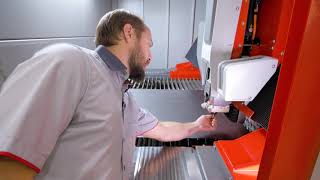 Bystronic Laser Cutting System features Automatic Nozzle Changer English [upl. by Ydal434]