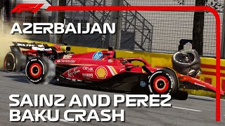 Recreating Carlos Sainz amp Sergio Perezs Crash  2024 Azerbaijan Grand Prix [upl. by Neved]