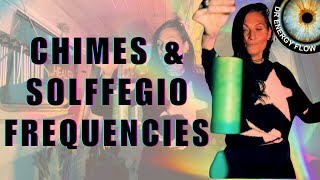 Chimes  Solfeggio Frequencies  Clear Negative Energy  Sound bath for Positive Energy  Reiki ASMR [upl. by Einot]