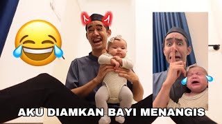 AKU DIAMKAN BAYI NANGIS 😂 SENANG JE WOI HAHAHAH 😈 [upl. by Llednew]