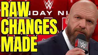 WWE Had To Make Changes To Raw [upl. by Ahsitruc]