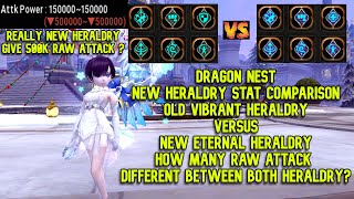 Vibrant Heraldry VS Eternal Heraldry  New Heraldry Stat Comparison  How Many Raw Attack Given [upl. by Aneras]