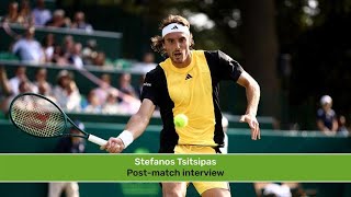 The Boodles 2024  Day 1 Tuesday 25th June  Stefanos Tsitsipas interview [upl. by Funch]