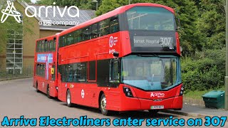 BRAND NEW  incl tour Bus Journey On The 307  Arriva London Wright Electroliner LV23ECT ES11 [upl. by Bradshaw]