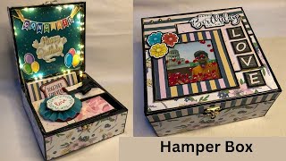 how to make birthday hamper box at home  gift box ideas  diy hamper box [upl. by Neeruan601]