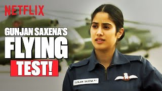 Janhvi Kapoor Takes the DO OR DIE Flying Test in GunjanSaxena  Netflix India [upl. by Ahsinrat]