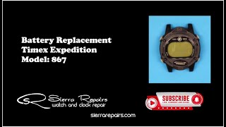 Timex Expedition 867 Battery Replacement  Watch Remedy [upl. by Adam749]