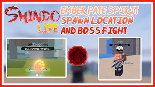 Roblox Shindo Life Ember Fate Spirit spawn location and boss fight [upl. by Anelehs]