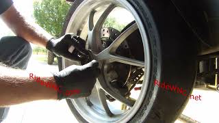 2009 Ducati M1100 Rear Tire Change 12734 Miles [upl. by Wales]