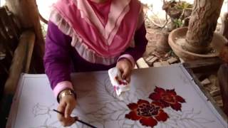 Chanting or Canting A Batik Step By Step [upl. by Annayrb]