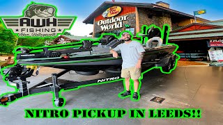 AWH Fishing Picking up my new Custom Built Nitro Z21 Pro Bass Boat [upl. by Loyce738]