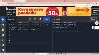Aritmetiniai skaičiavimai su Python [upl. by Atsahs]