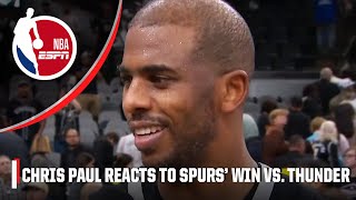 Chris Paul on Spurs victory vs Thunder 🔥 To WIN GAMES we got to BELIEVE 🗣️  NBA on ESPN [upl. by Ati]