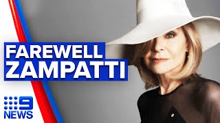 Iconic Australian designer Carla Zampatti dies after fall  9 News Australia [upl. by Sherye]