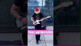 Parks and Recreation Theme On Guitar comiccon guitar [upl. by Arianie716]