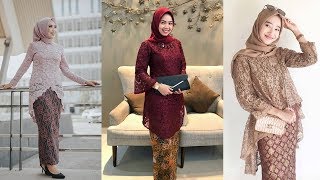 33 Model Baju Kebaya Brokat Muslim Modern 2024 Terbaru Kebaya Brokat Tunik Modern kebaya hijab [upl. by Zaria]