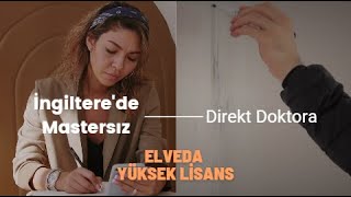 YLSY Direkt Doktora nedir Kimler Başvuru yapabilir UCL [upl. by Oilejor]