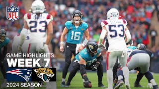 New England Patriots vs Jacksonville Jaguars  2024 Week 7 Game Highlights [upl. by Shanahan]