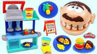 Mr Play Doh Head Goes To Play Dough Busy Chefs Restaurant [upl. by Emmi378]