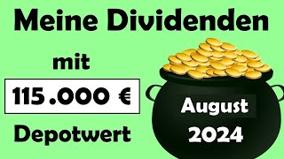 So viel Dividende zahlt mein 115000 € Depot im August 2024  Dividendenstrategie [upl. by Loziram]