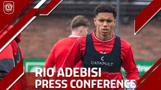 PRESS CONFERENCE  Rio Adebisi On Harrogate And Connection With Supporters [upl. by Altis]