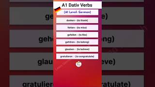 A1 Dativ Verbs dativ germanbasics germanlanguage germana1 learngermanfromhindi germaninhindi [upl. by Anurag]