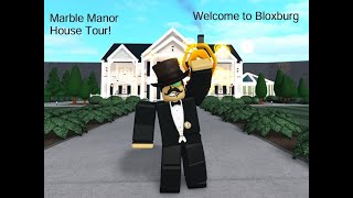 Bloxburg Marble Manor House Tour [upl. by Adabelle]