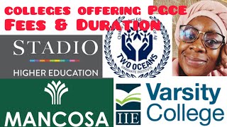 Colleges offering PGCE in South Africa  Fees and duration [upl. by Byler442]