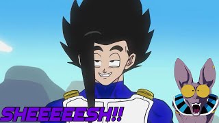 SHEEEESH  Vegeta gets Hairline fixed Beerus Reacts [upl. by Eirena]