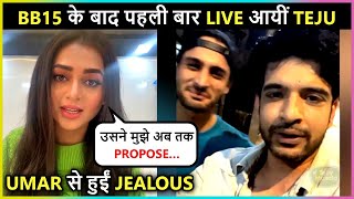 Tejasswi Prakash FIRST LIVE After Winning Bigg Boss 15 Gets JEALOUS From Umar Talks About Marriage [upl. by Anileh]