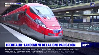 Trenitalia  lancement de la ligne ParisLyon [upl. by Canon83]