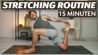 Yoga Ganzkörper Stretching Routine für jeden Tag  15 Minuten Dehnen amp Entspannen [upl. by Lunn]