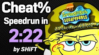 World Record SpongeBob SquarePants Battle for Bikini Bottom Cheat Speedrun in 2229 [upl. by Lemra44]