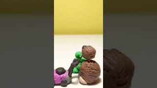 kiwi vs lawn animation stopmotion shorts modelingclay [upl. by Nivrag]