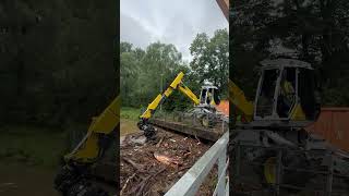 Wurzer Umweltdienst  Einsatz am Wehr in Oberzolling  Beseitigung von Schwemmgut durch Hochwasser [upl. by Curry]