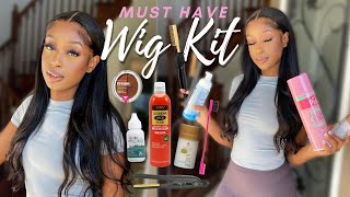 EVERYTHING YOU NEED TO SLAY YOUR WIG  WIG INSTALL STARTER PACK  WEST KISS HAIR [upl. by Atnamas]