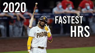 Fastest Homeruns  2020 MLB Season [upl. by Salem]