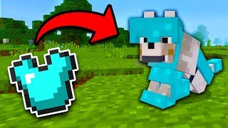 How to get WOLF ARMOR in Minecraft Tutorial Pocket Edition Xbox Addon [upl. by Naillik861]