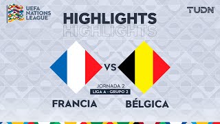 HIGHLIGHTS  Francia vs Bélgica  UEFA Nations League 2024  TUDN [upl. by Reifnnej350]