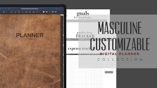 Planning for Men  Digital Planner for Men Masculine Planner Design [upl. by Dorwin]