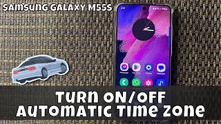 How To Turn ONOFF Automatic Time Zone On Samsung Galaxy M55s latest [upl. by Annaynek281]