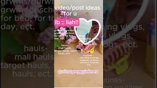 VIDEOPOST IDEAS 4 U  ib Liah ★ tags🏷fypシ゚viral fypシ゚ preppy [upl. by Joung174]