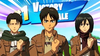 Eren Yeager Plays Fortnite ft The Scouts [upl. by Aryk]