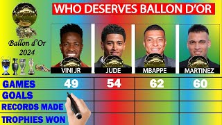 Ballon dOr 2024 Who ACTUALLY Deserves it Vini Jr vs Bellingham vs Mbappe vs Lautaro Martinez [upl. by Brinson]