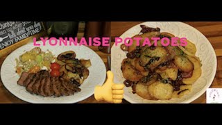 How To Make The Best Lyonnaise Potatoes super easy recipe best side for steakاحسن وصفة بطاطس [upl. by Raab]