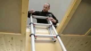 Telescopic loft ladder fitting tutorial [upl. by Tnelc]