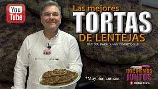 Como hacer unas quotTORTAS DE LENTEJASquot caseras muy fácil  aptas para vegetarianos [upl. by Mullane]