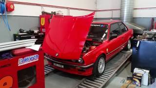 BMW E30 M20B27 Turbo Dyno Run Brintech Customs [upl. by Inalej494]