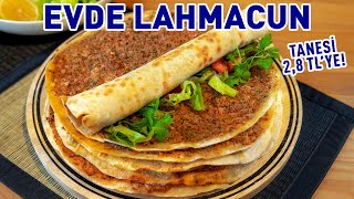 Evde Çıtır Lahmacun Tarifi  Tavada Fırınsız Lahmacun Nasıl Yapılır [upl. by Emilio147]